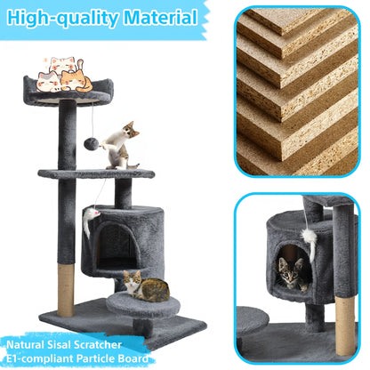 Large Multi-Tier Cat Tree with Cozy Beds