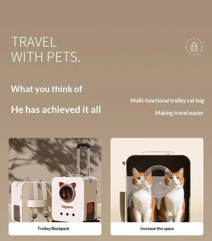Rolling pet carrier