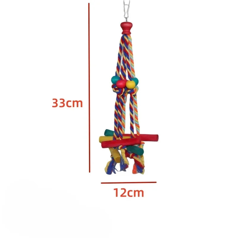 Colorful Wooden Parrot Chew Toys
