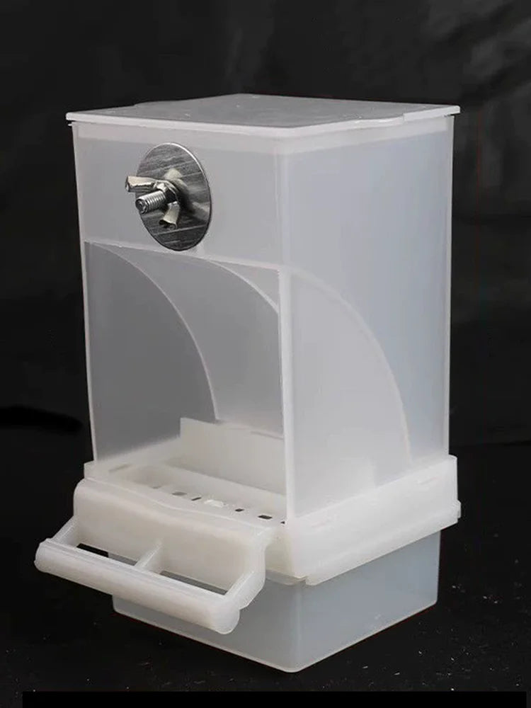 Anti-Spill Transparent Bird Food Box