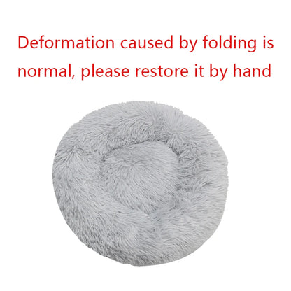 Winter Warm Round Dog Bed