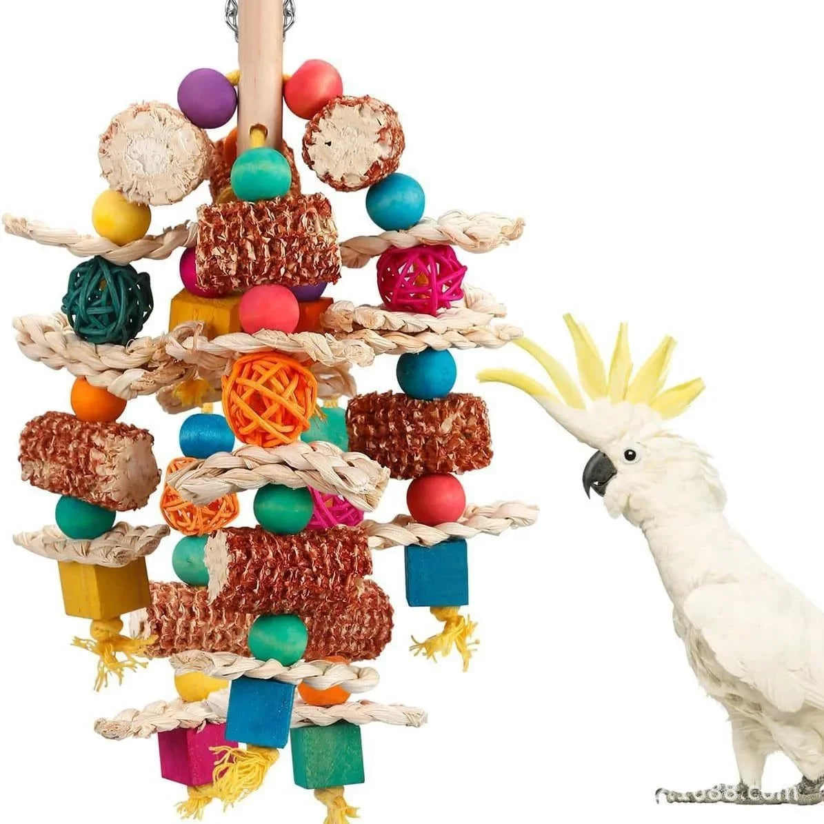 Colorful Wooden Parrot Chew Toys