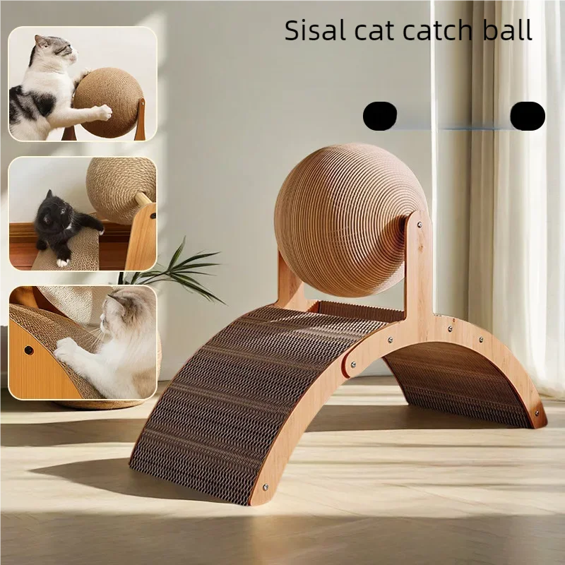 Wooden Cat Scratching Ball