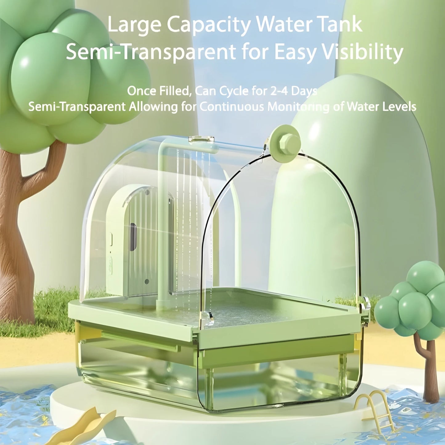 Electric Sensing Water Recycling Bird Bath