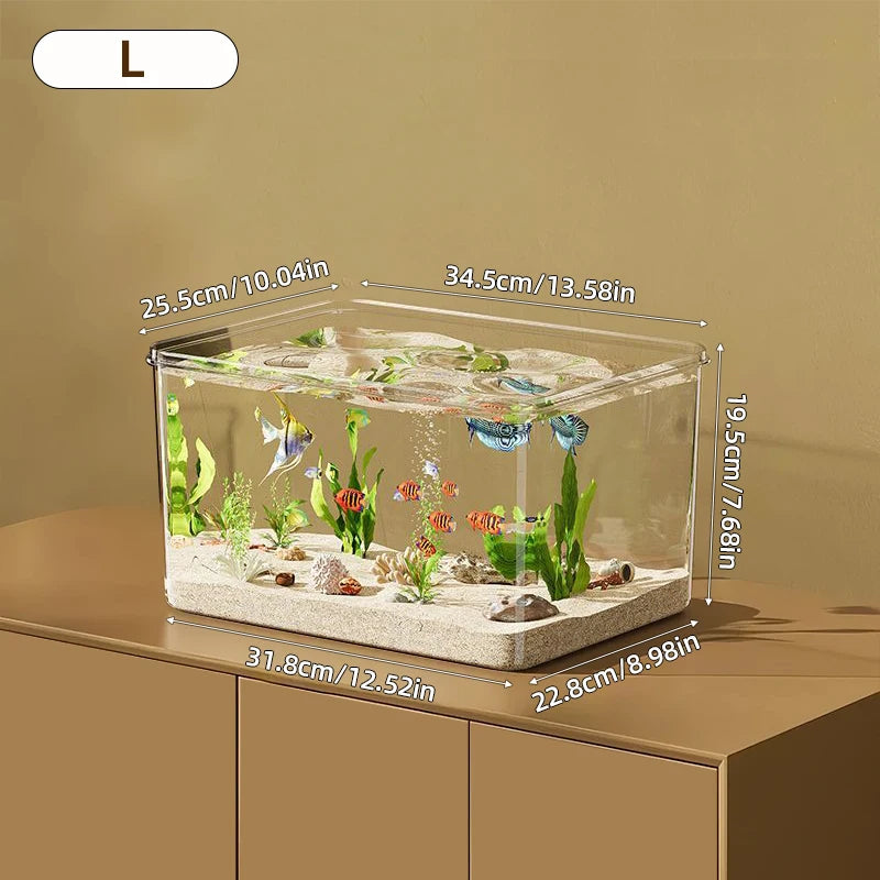 Transparent Aquarium Creative Desktop Fish Tank