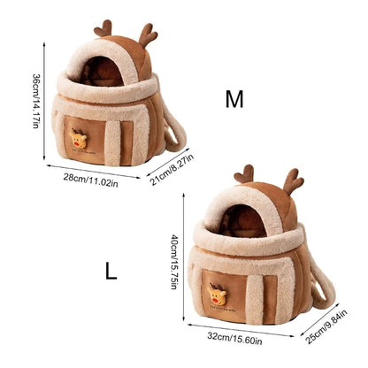 Furry Warm Cat Carrier Portable Pet