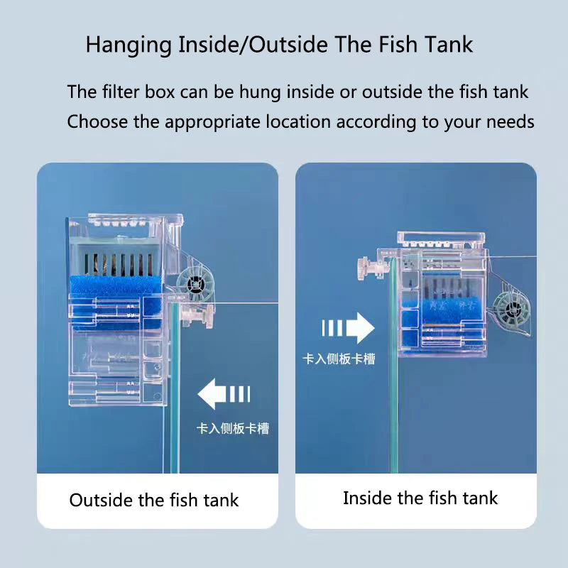 New Fish Tank Waterfall Filter Box