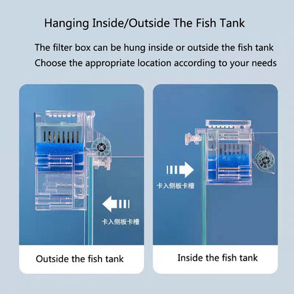 New Fish Tank Waterfall Filter Box