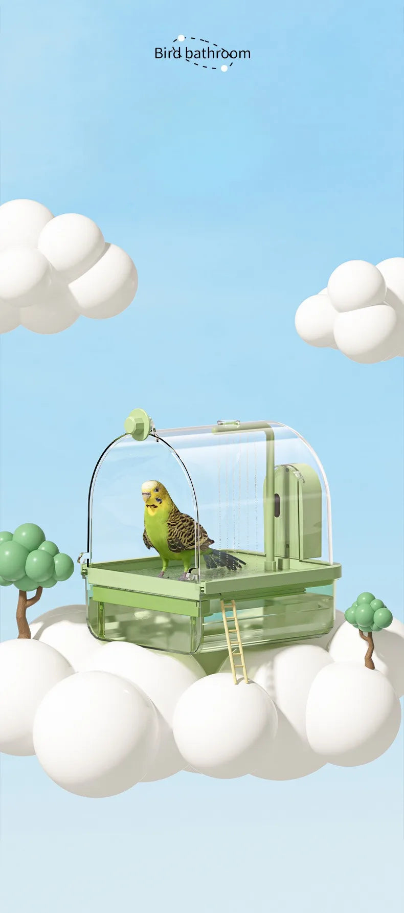 Electric Sensing Water Recycling Bird Bath