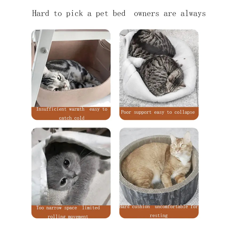 Autumn Winter Integrated Play & Sleep Cat Bed