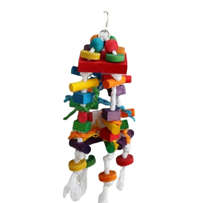 Colorful Wooden Parrot Chew Toys