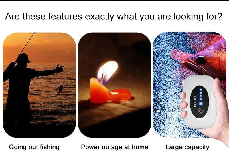 Rechargeable USB Fish Tank Air Pump