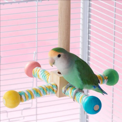Rotating Wood Bird Perch