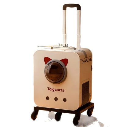 Rolling pet carrier
