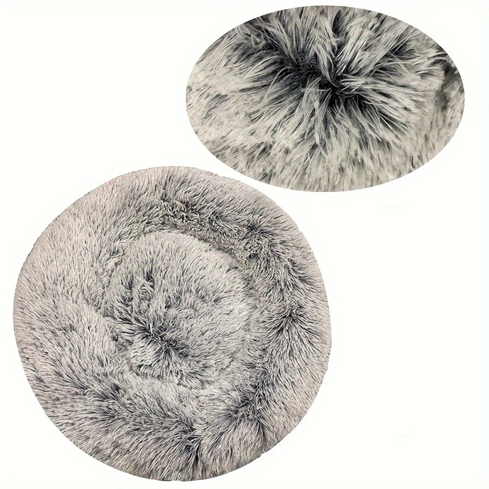 Winter Warm Round Dog Bed