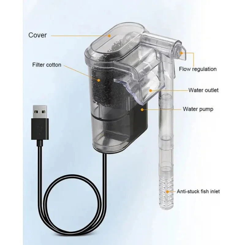 Mini Filter For Fish Tanks