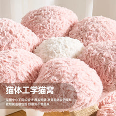Small Space Saving Cat Tree All In One Cat Bed Mushroom Scratching Post Durable Warm Plush Climbing Tower For Indoor Apartment C