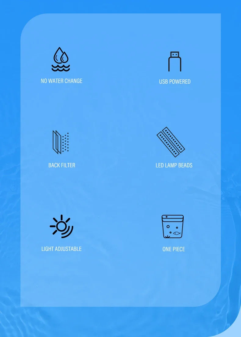 Self circulating household desktop fish tank