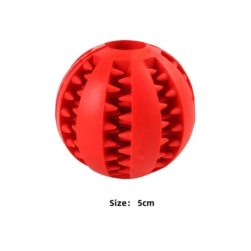 Interactive Dog Food Ball Rubber Chew Toy