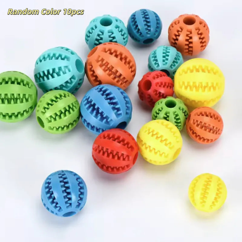 Interactive Dog Food Ball Rubber Chew Toy