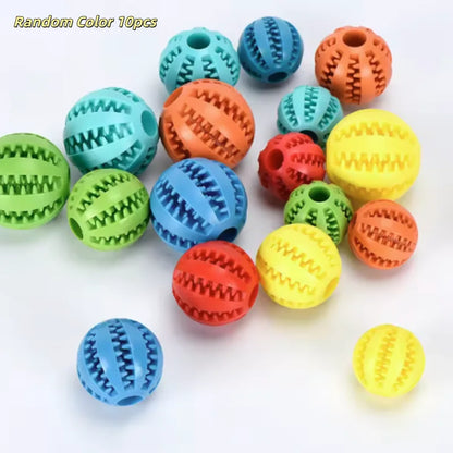 Interactive Dog Food Ball Rubber Chew Toy