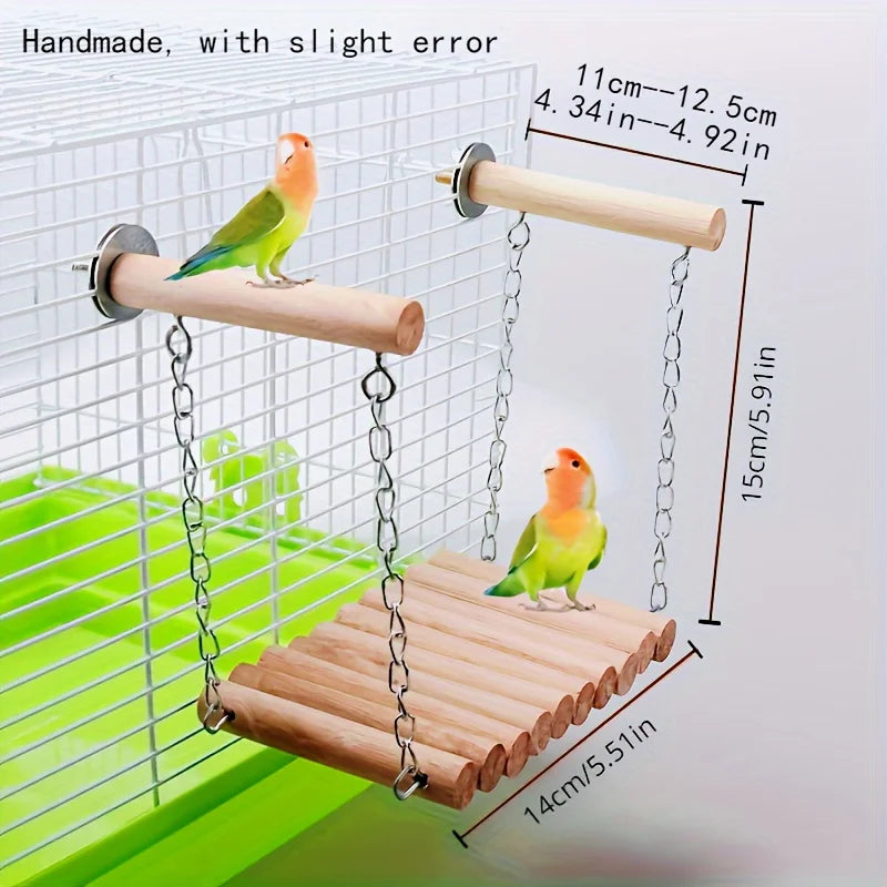 Exquisite Handmade Bird Swing & Perch