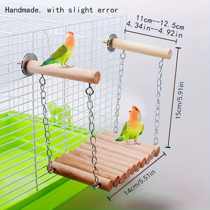 Exquisite Handmade Bird Swing & Perch