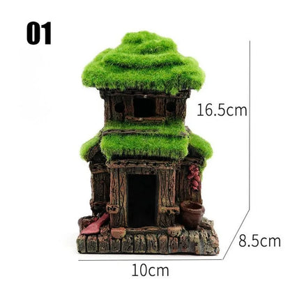 Ancient Architecture Aquarium Decoration