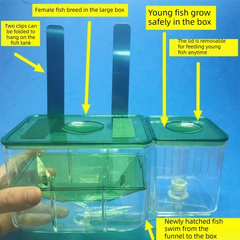 Transparent Aquarium Breeder Box Slotted Design Double Layer Fish Tank Hatchery Detachable Hanging Aquarium Nursery Aquarium