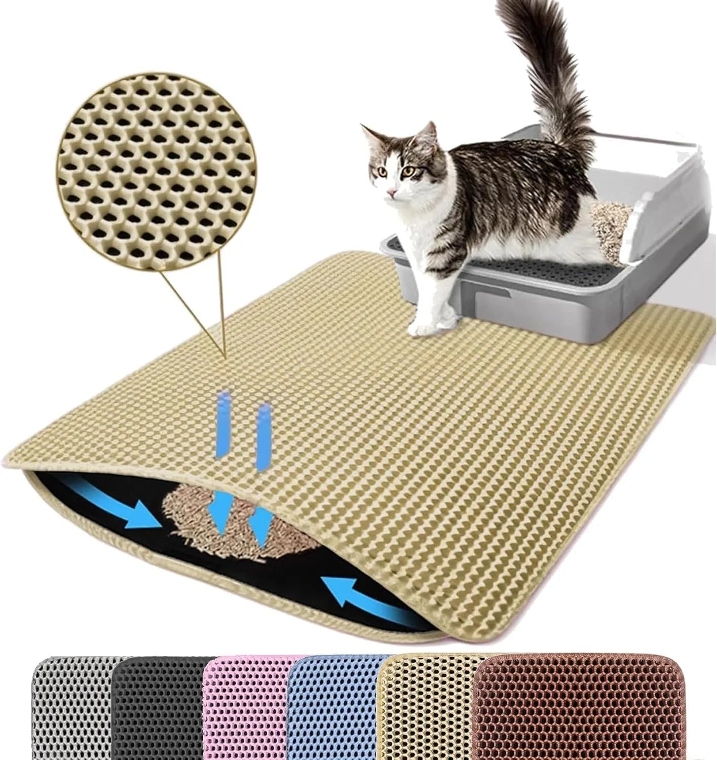 Double Layer Pet Non Slip Big Litter Box