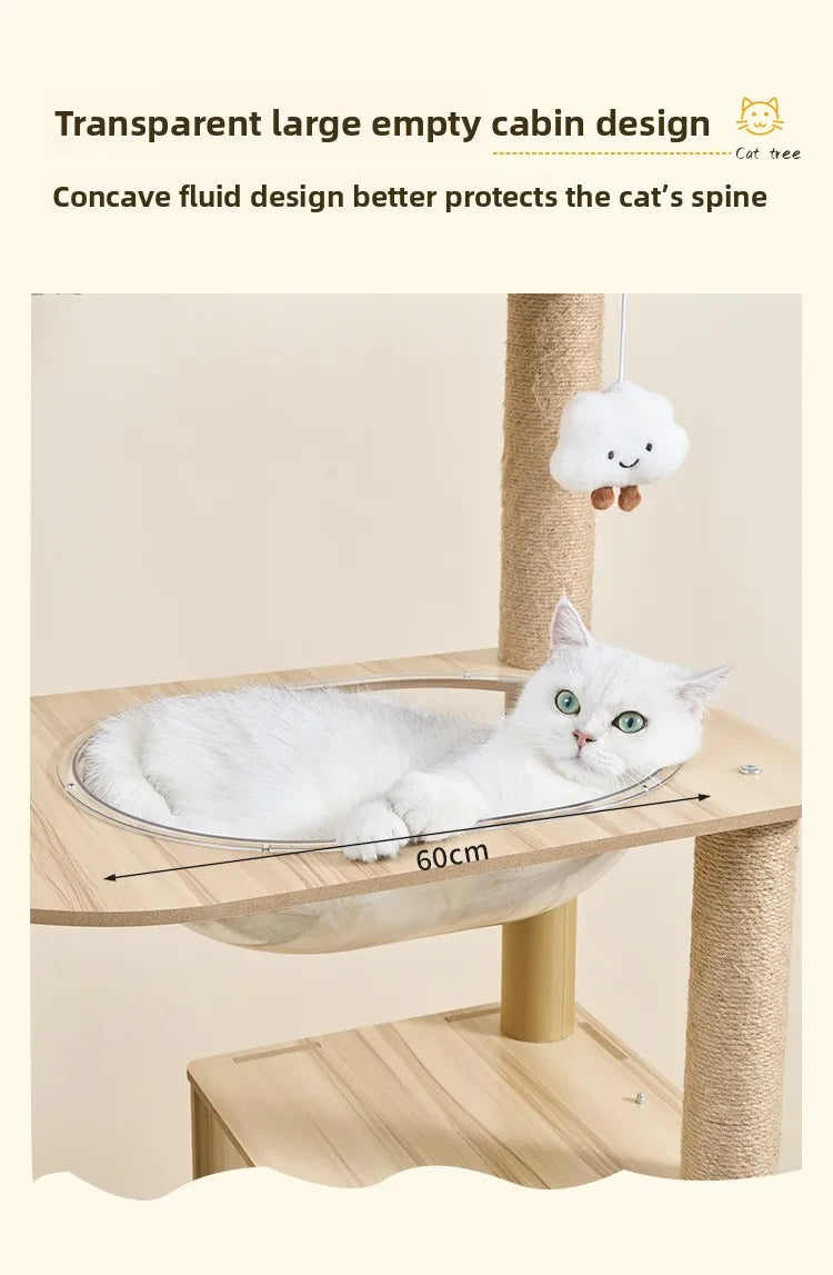 Large Wooden Cat Tree House