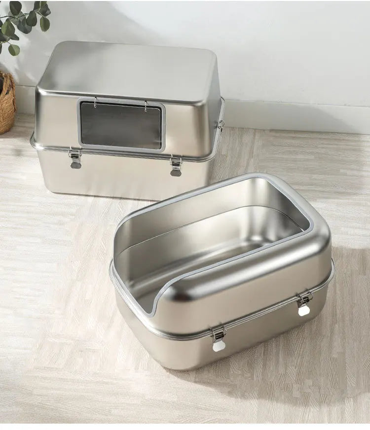 Extra Large Stainless Steel Cat Litter Box