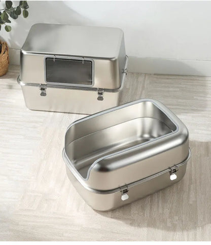 Extra Large Stainless Steel Cat Litter Box