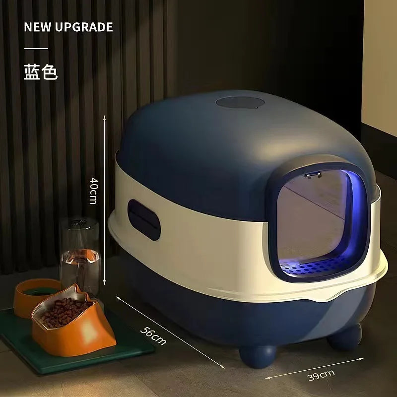 Automatic Self-Cleaning Fully Enclosed Smart Cat Litter Box