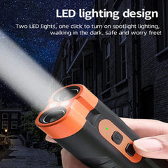 Dual Head Ultrasonic Dog Repeller USB Rechargeable High Power Bark Control Device With LED Flashlight For Outdoor Training