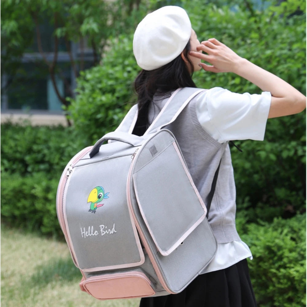 Bird Carrier with Perch and Tray