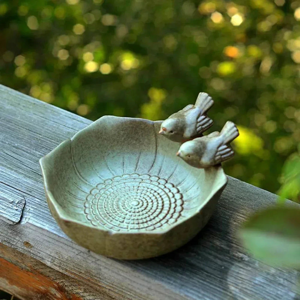 Ceramic Birdbath Bowl Bird Feeder