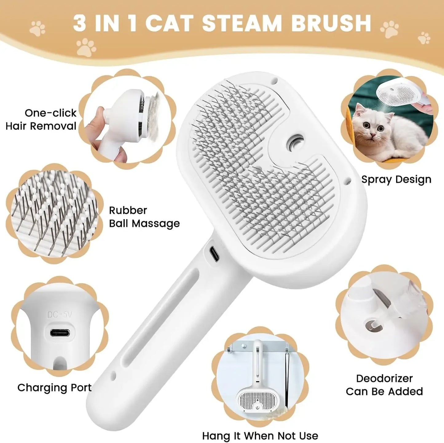 Spray Grooming Comb Remove Floating Hair