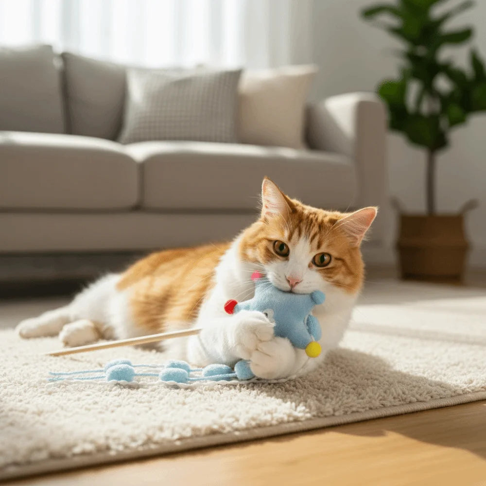 Funny Cartoon Stars Cat Teaser Stick
