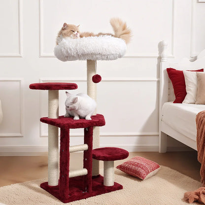 Medium Cat Tree Green Staircase