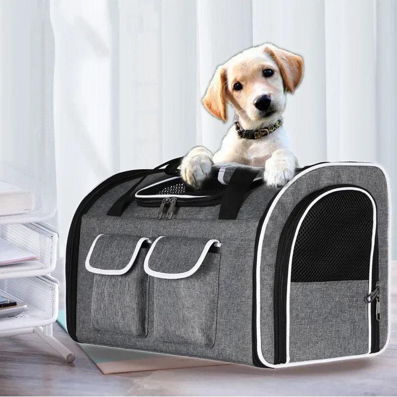 Big Space Foldable Pet Carrier Backpack