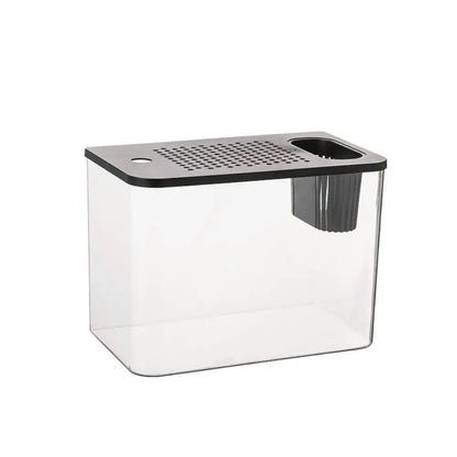 PET+ABS Fish Tank New Transparent with Lid