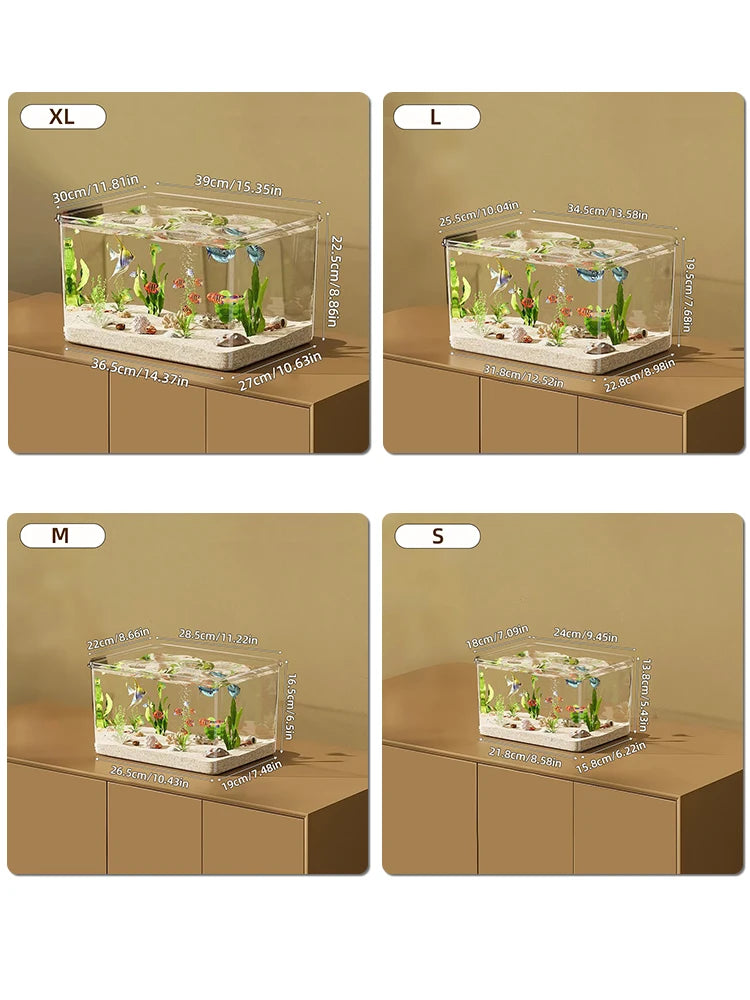 Transparent Aquarium Creative Desktop Fish Tank