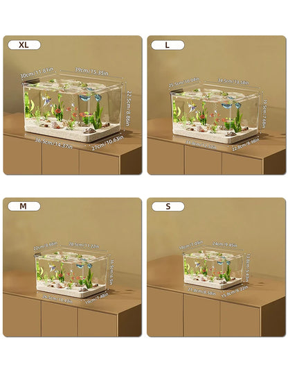 Transparent Aquarium Creative Desktop Fish Tank