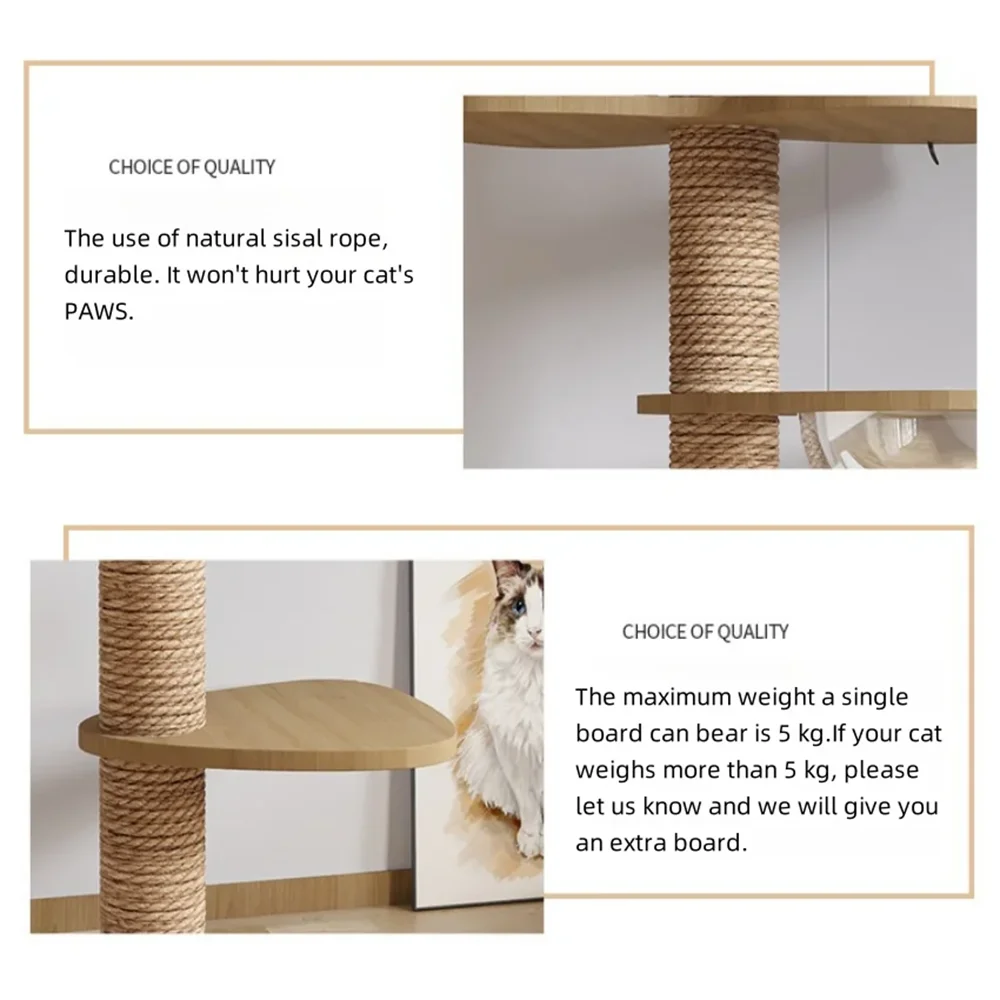 Adjustable Cat Tree House Cat Tower