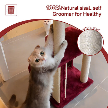 Medium Cat Tree Green Staircase