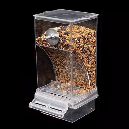 Anti-Spill Transparent Bird Food Box