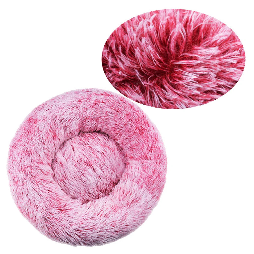 Winter Warm Round Dog Bed
