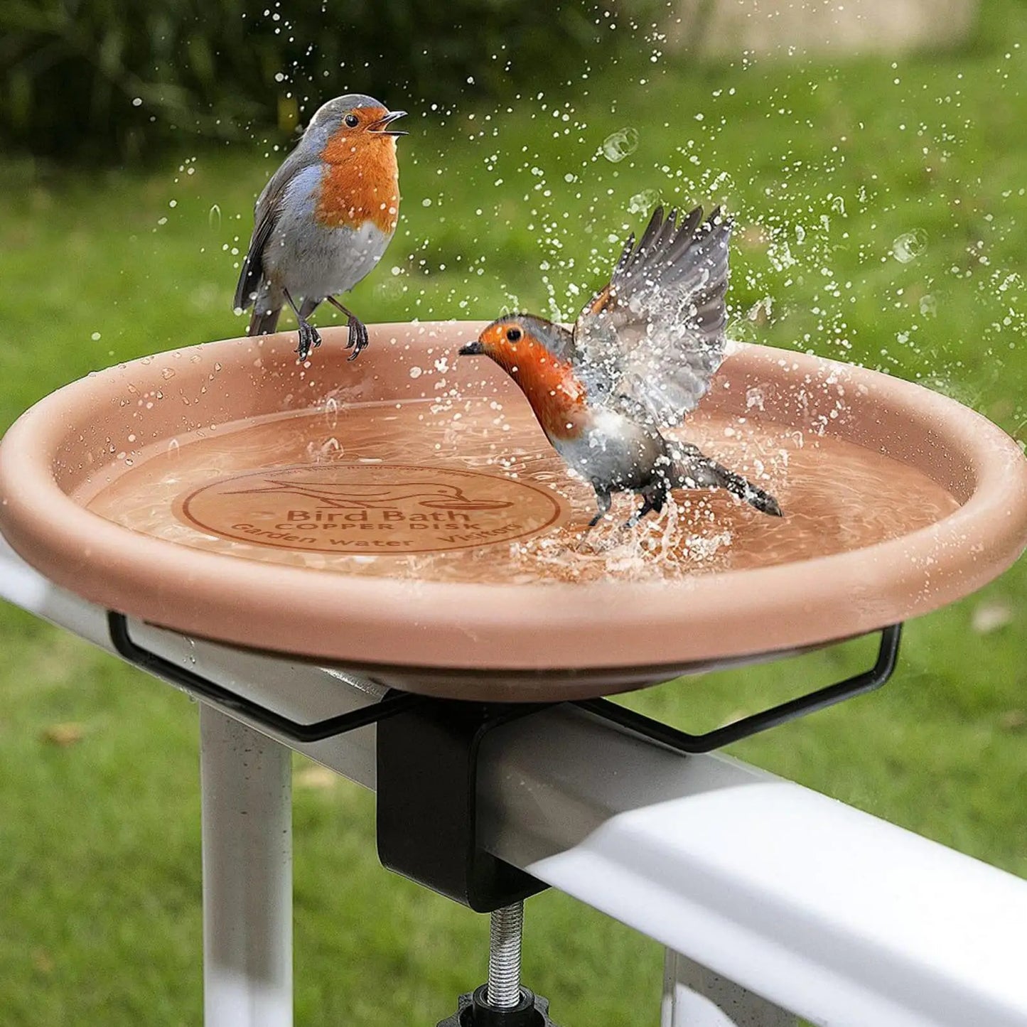 Bird Bath Copper Disk Water Fountain