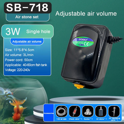 Silent Aquarium Oxygen Air Pump